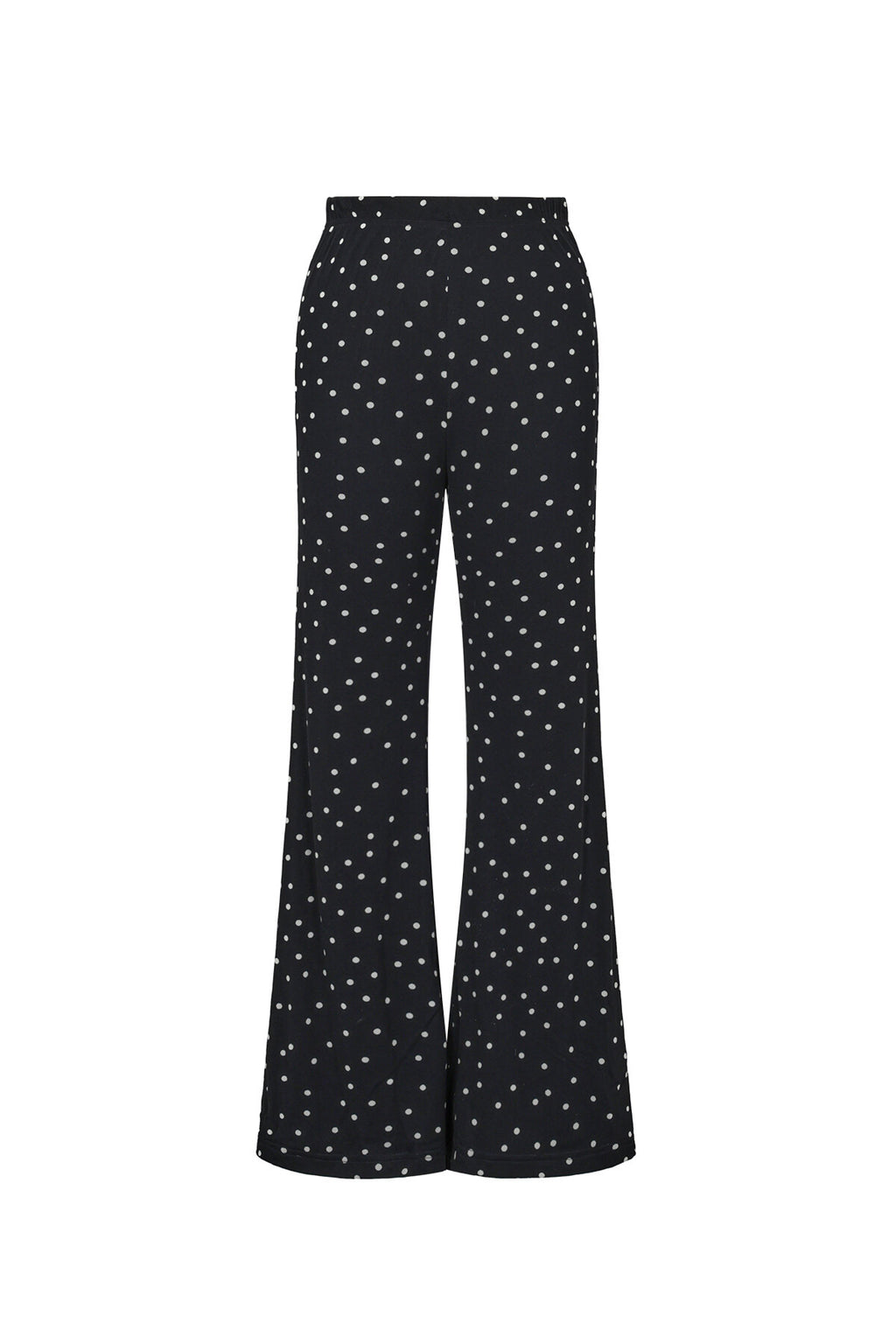 Elegant Flared Pants for Fall Winter - Polka Dots 2-Piece Set