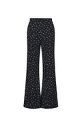 Elegant Flared Pants for Fall Winter - Polka Dots 2-Piece Set
