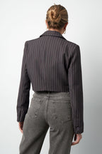 Elegant Ladies' Suit Set for Fall/Winter in Grey and Burgundy
