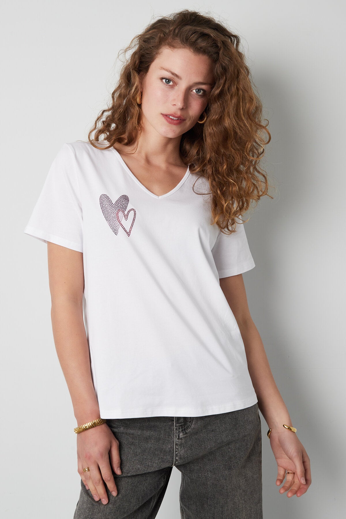 Lilou T-shirt met V-hals