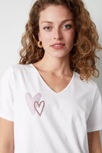 Lilou T-shirt met V-hals