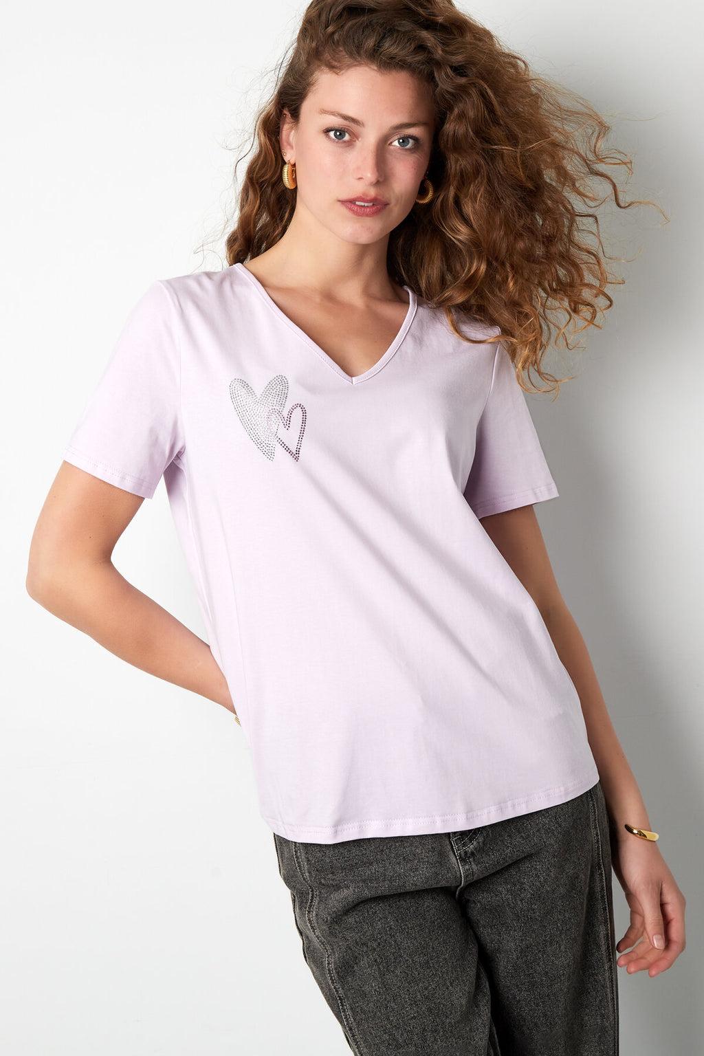Lilou T-shirt met V-hals