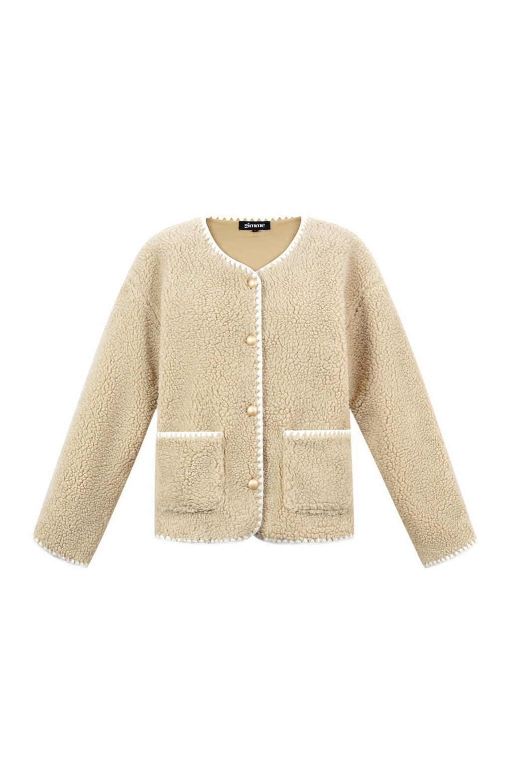 Stylish Color Clash Woven Jacket for Fall/Winter