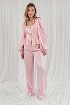Elegant Spring/Summer 2-Piece Set in Pink & Off-White