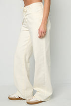Gimme Off-White Straight Denim Pants - All Fit Comfort