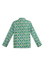 Boho Chic Green Rayon Jacket for Spring/Summer