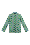 Boho Chic Green Rayon Jacket for Spring/Summer