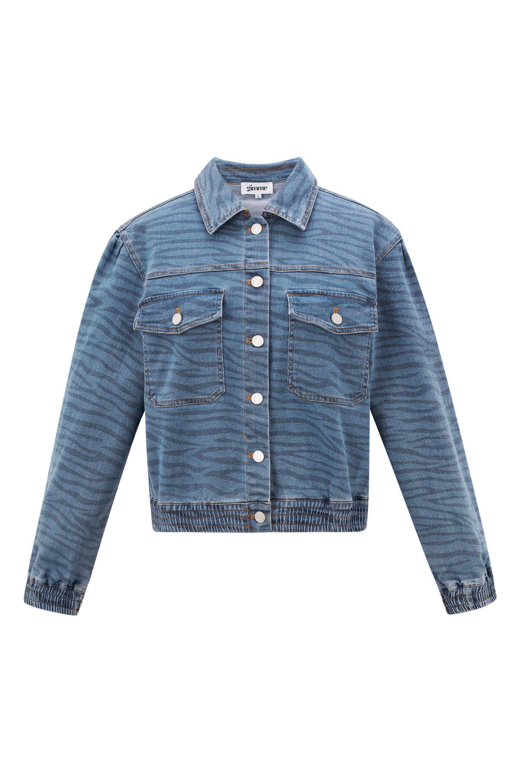 Célina Denim Jasje met Zebraprint