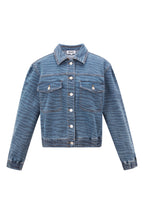 Célina Denim Jasje met Zebraprint