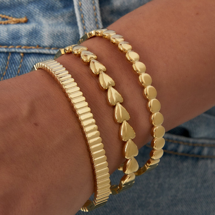 Stylish Irregular Shaped Bangle | All Fit, 14K Gold Plated