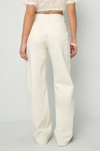 Gimme Off-White Straight Denim Pants - All Fit Comfort