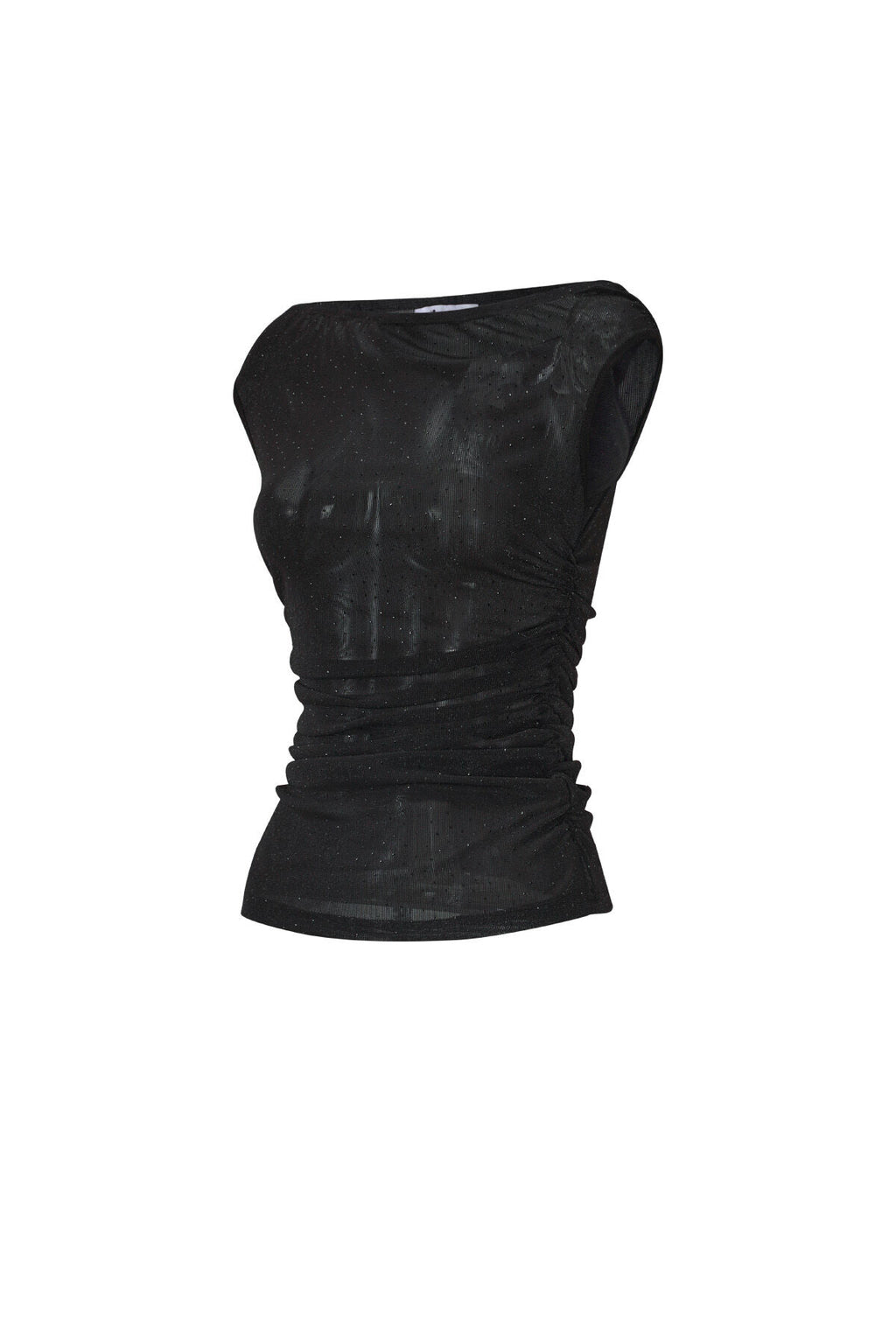 Elegant Sheer Pink Sleeveless Top for Spring/Summer