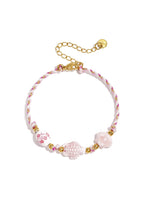 Charming Pink and Green Beaded Bracelet for Summer