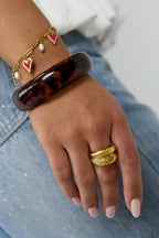 Elegant Retro Circle Statement Ring - Adjustable Fit
