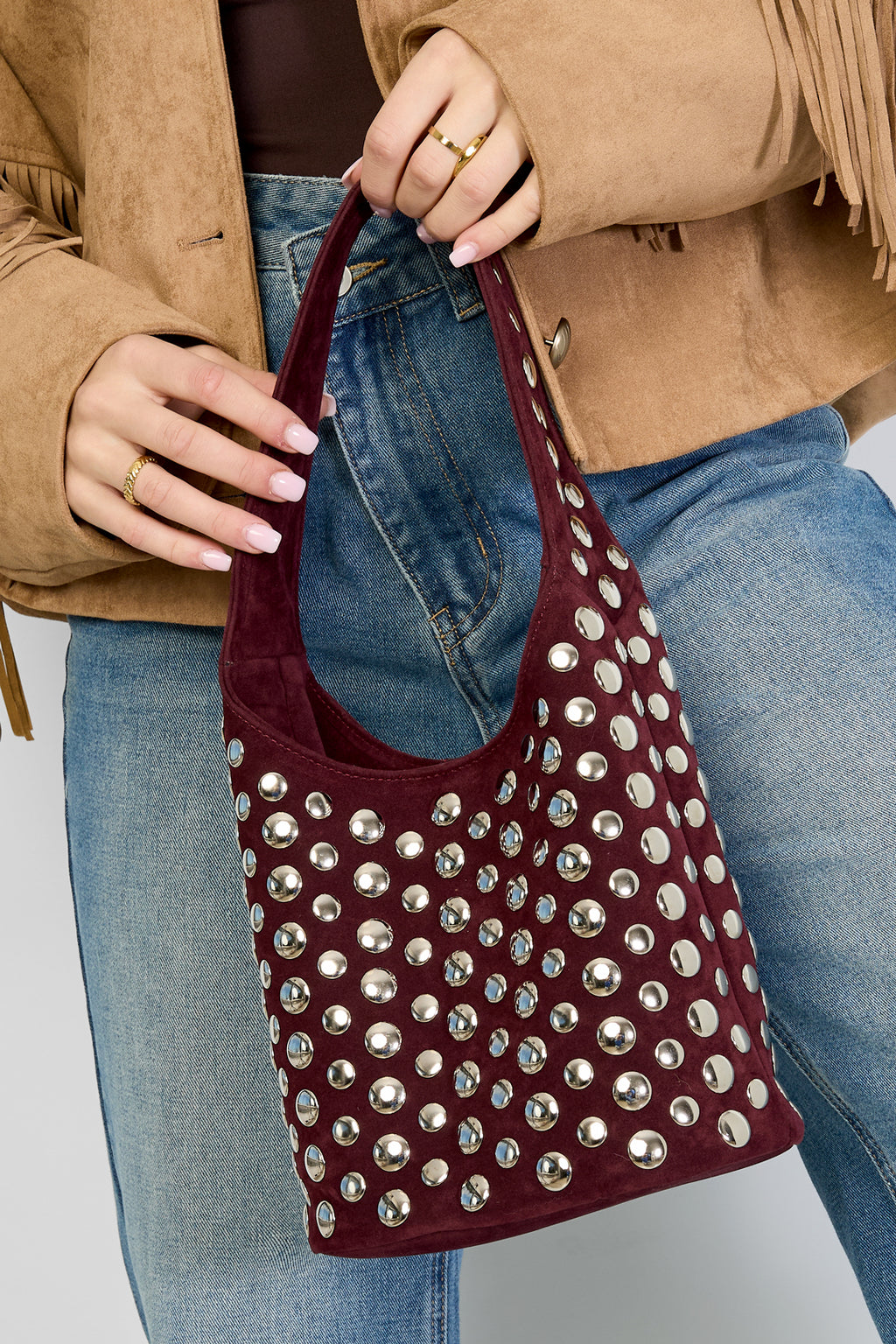 Schoudertassen Rivet Punk Polyester Dagelijkse Accessoires